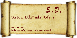 Sulcz Dömötör névjegykártya